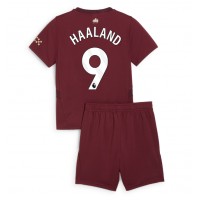 Maglie da calcio Manchester City Erling Haaland #9 Terza Maglia Bambino 2024-25 Manica Corta (+ Pantaloni corti)